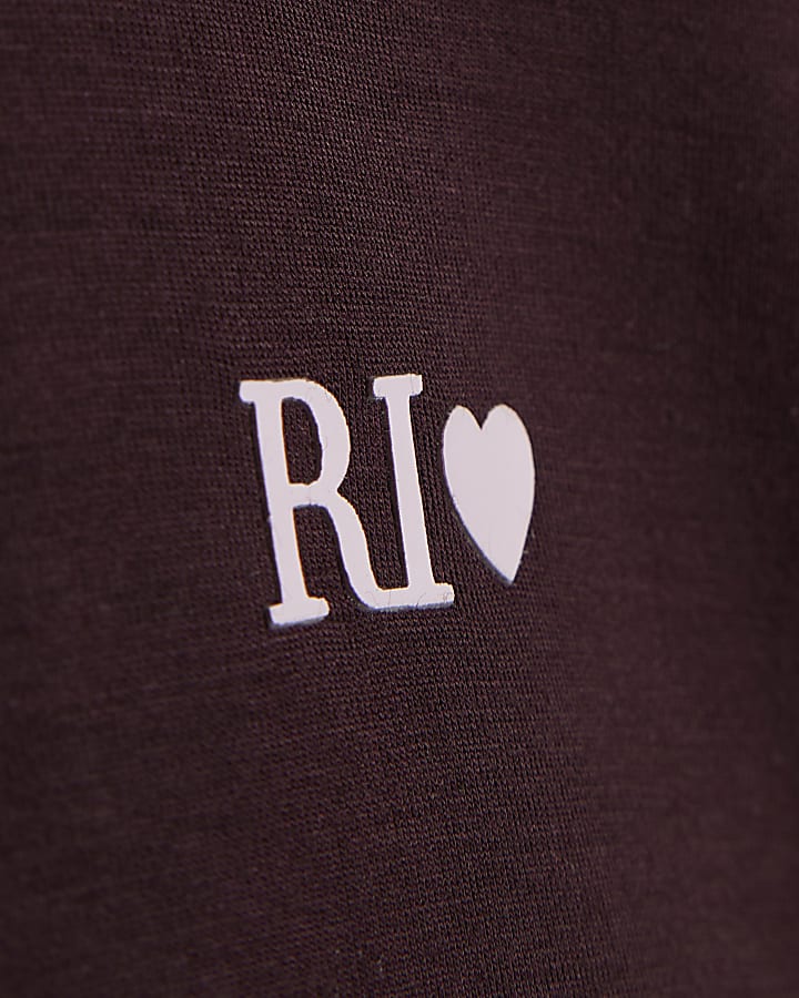Girls Purple Premium RI Taped T-Shirt