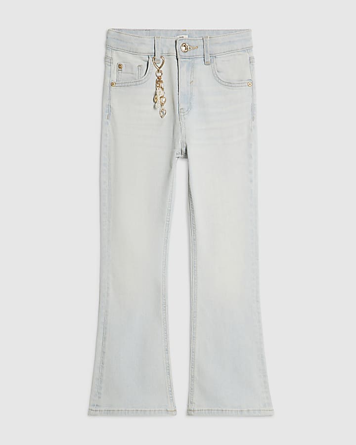 Girls Blue Light Wash Flare Jeans
