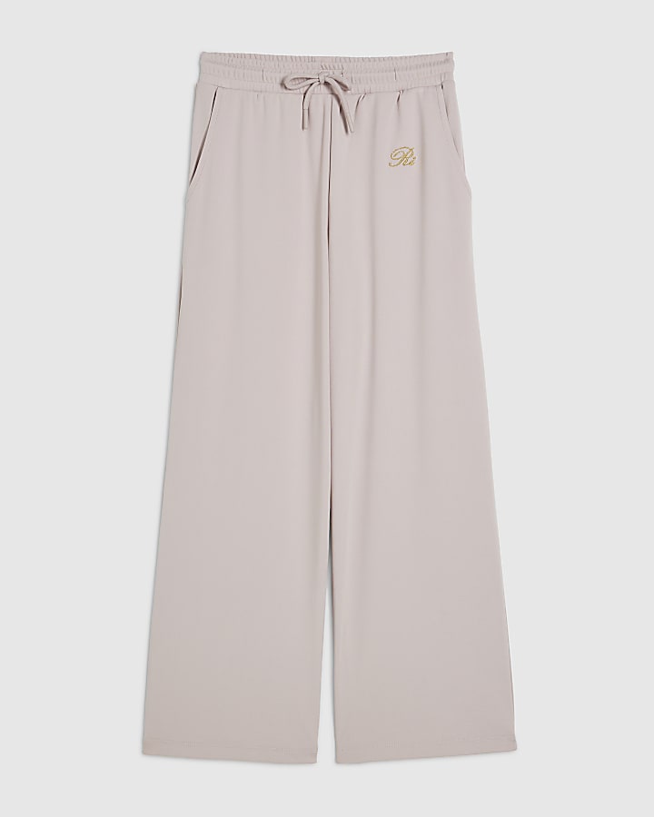 Girls Pink Soft Touch Wide Leg Trousers