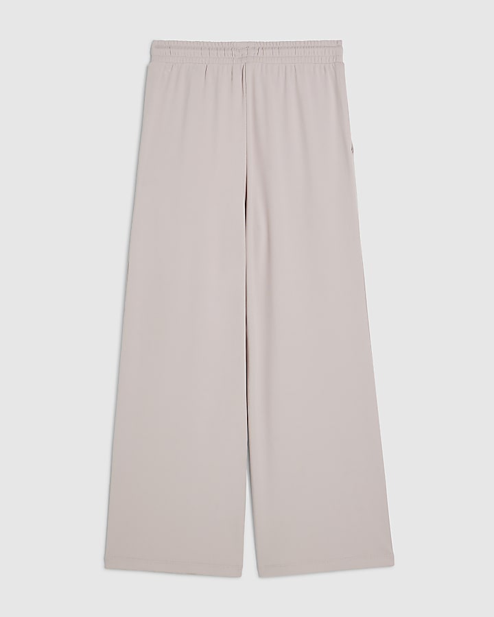 Girls Pink Soft Touch Wide Leg Trousers