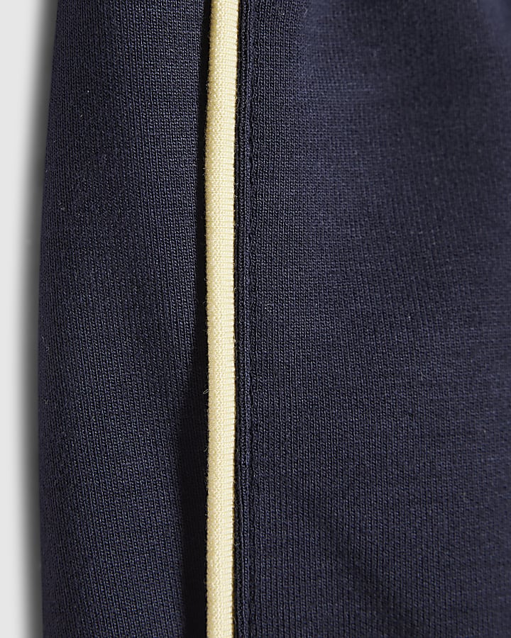 Girls Navy Side Tape Bow Shorts