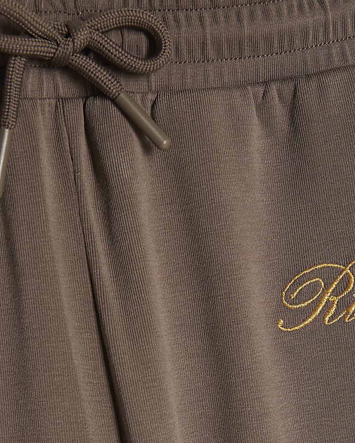 Girls Brown Soft Touch Wide Leg Trousers