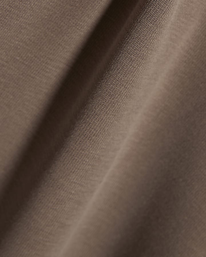 Girls Brown Soft Touch Wide Leg Trousers