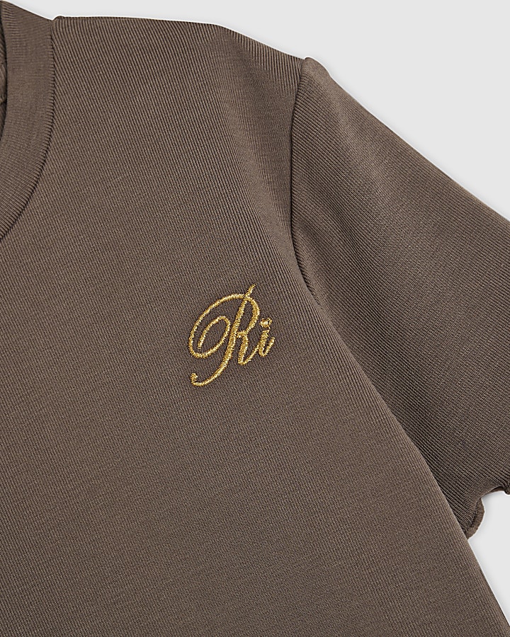 Girls Brown Soft Touch Baby T-Shirt