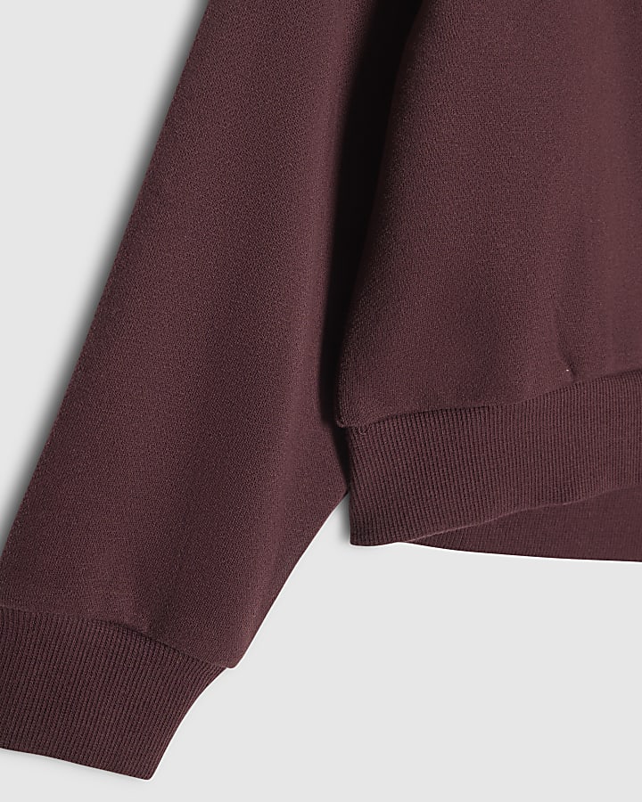 Girls Purple Scallop Edge RI Sweatshirt