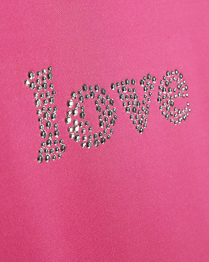 Girls Pink Premium T-Shirt  & Shorts Set