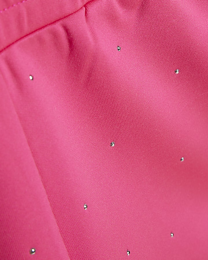 Girls Pink Premium T-Shirt  & Shorts Set