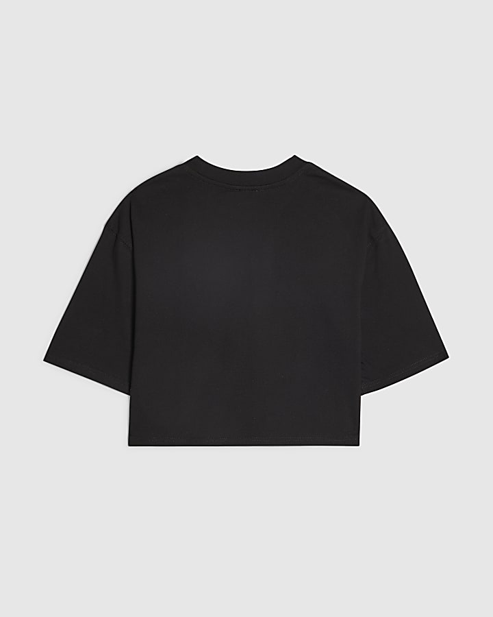 Girls Black Six Seven 67 Crop Top