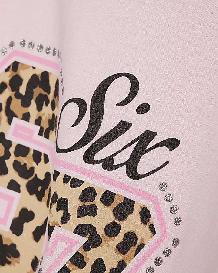 Girls Pink 67 Crop T-Shirt