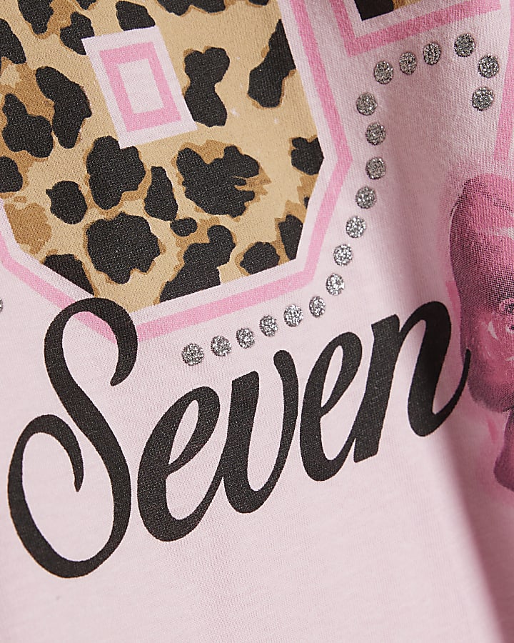 Girls Pink 67 Crop T-Shirt