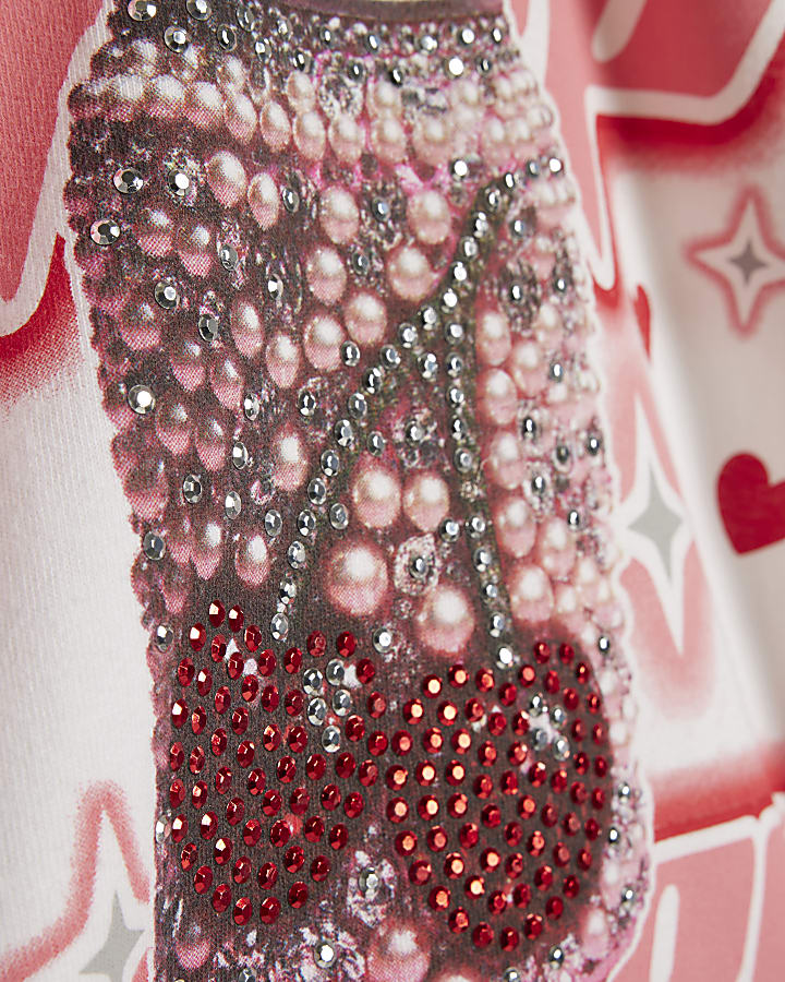 Girls White Soda Queen T-Shirt Set