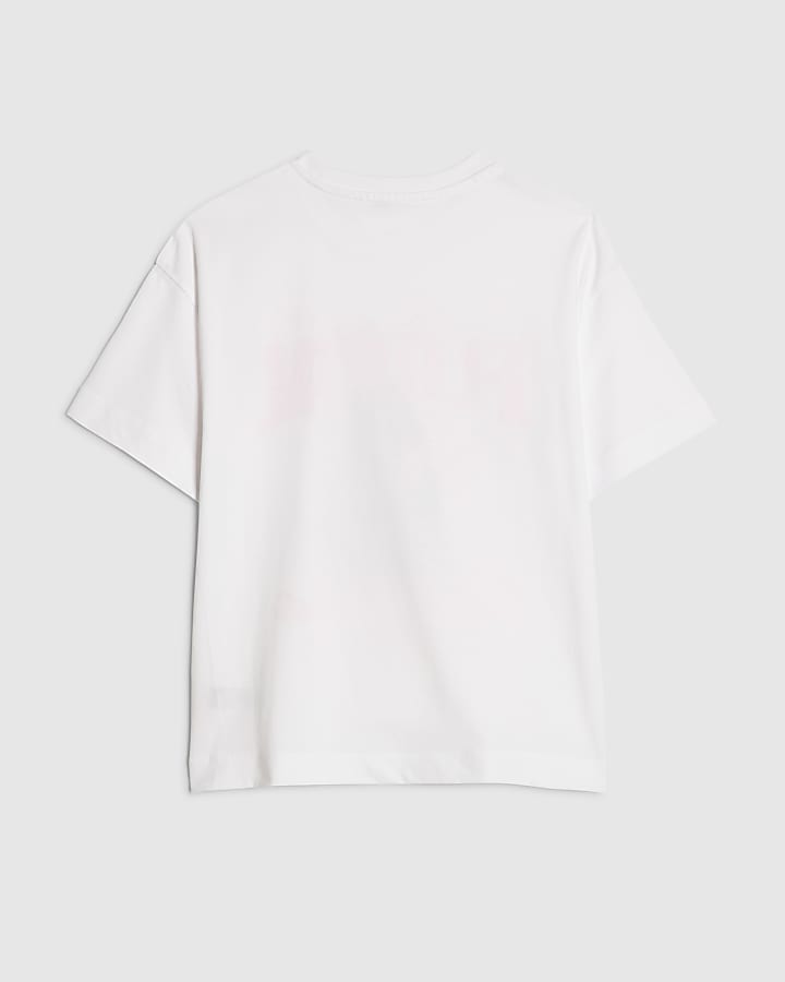 Girls White In My Floral Capybara Era T-Shirt