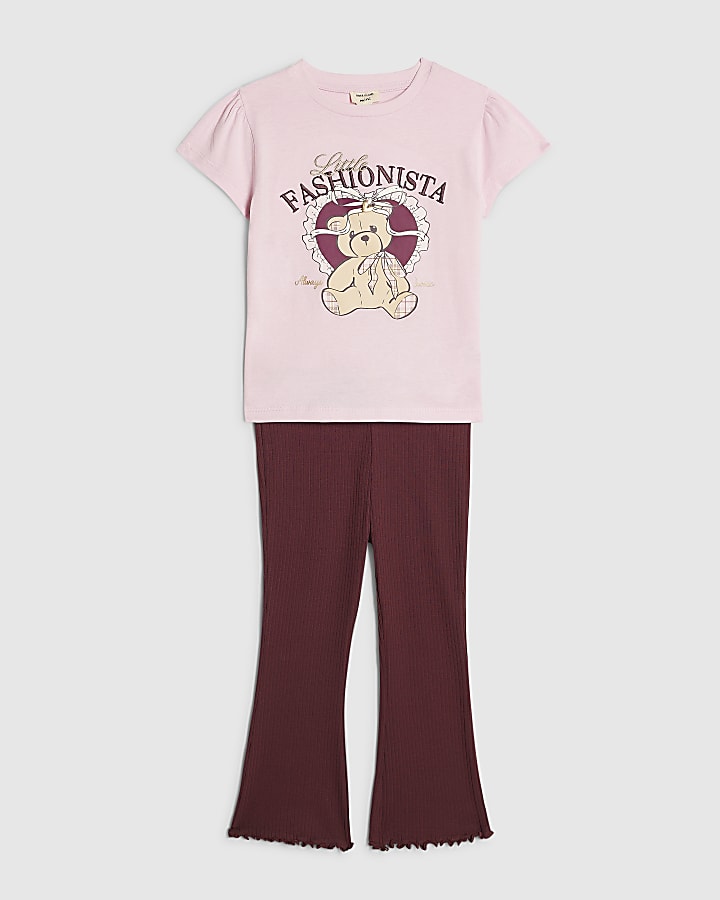 Mini Girls Pink Fashionista Leggings Set