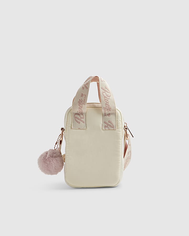 Girls Cream Top Handle RI Cross Body Bag