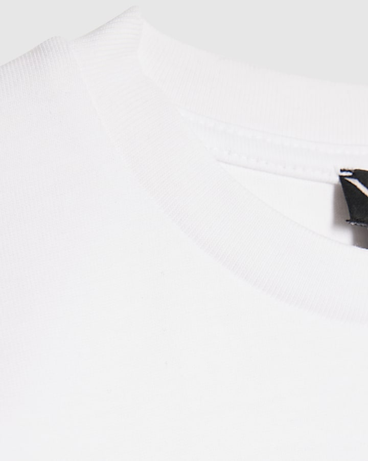 Mini Boys White Pony Oversized Logo T-Shirt