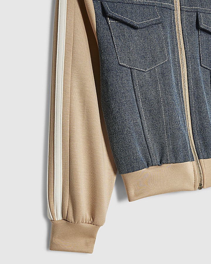 Girls Denim Hybrid Lightweight Jacket