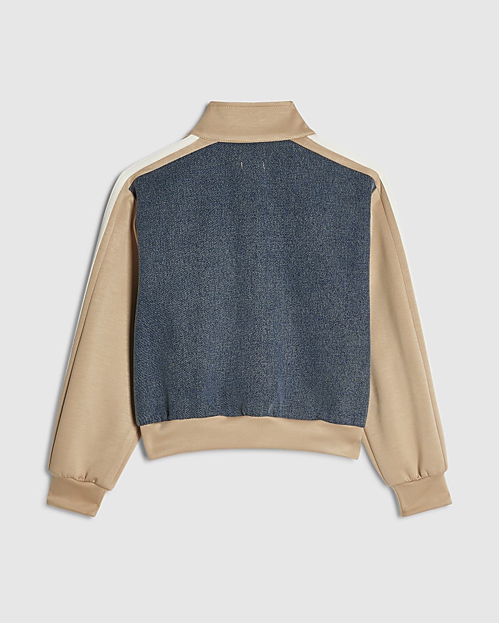 Girls Denim Hybrid Lightweight Jacket