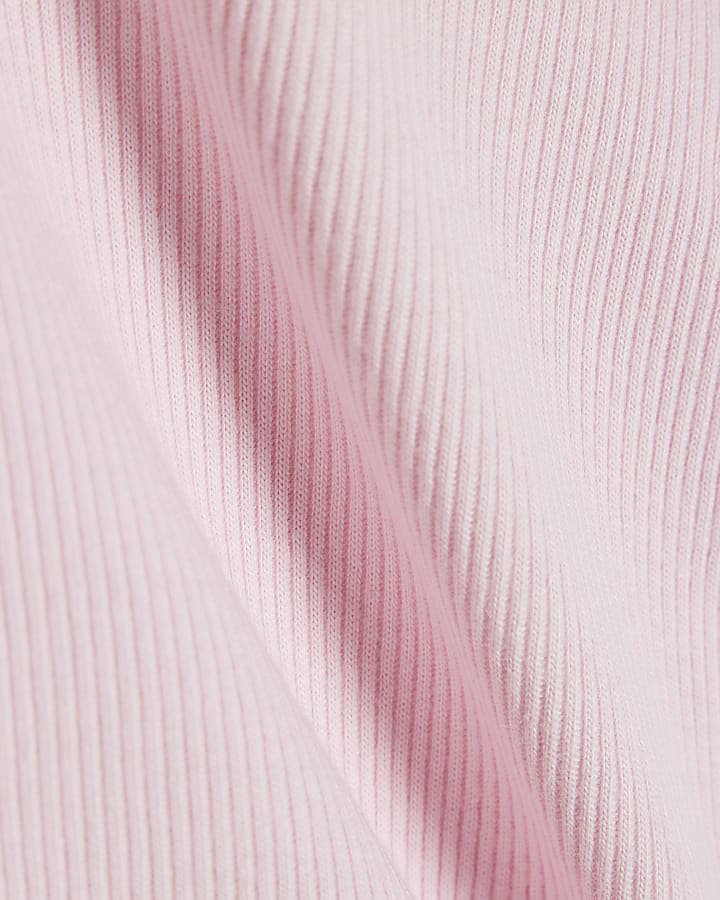 Girls Pink Whipstitch T-Shirt