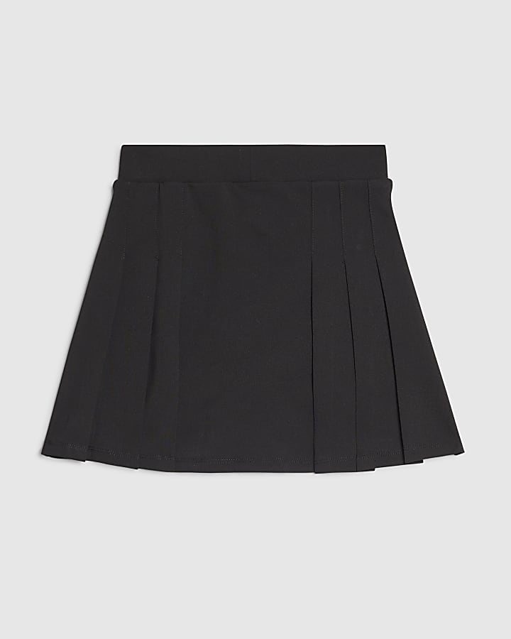 Girls Black Pleated Skirt