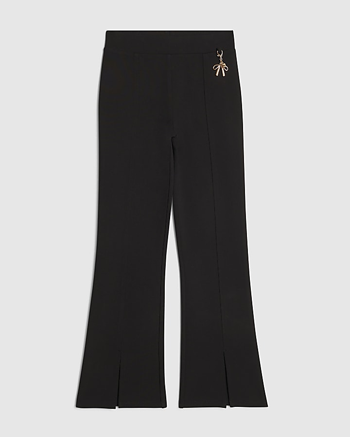 Girls Black Kickflare Leggings
