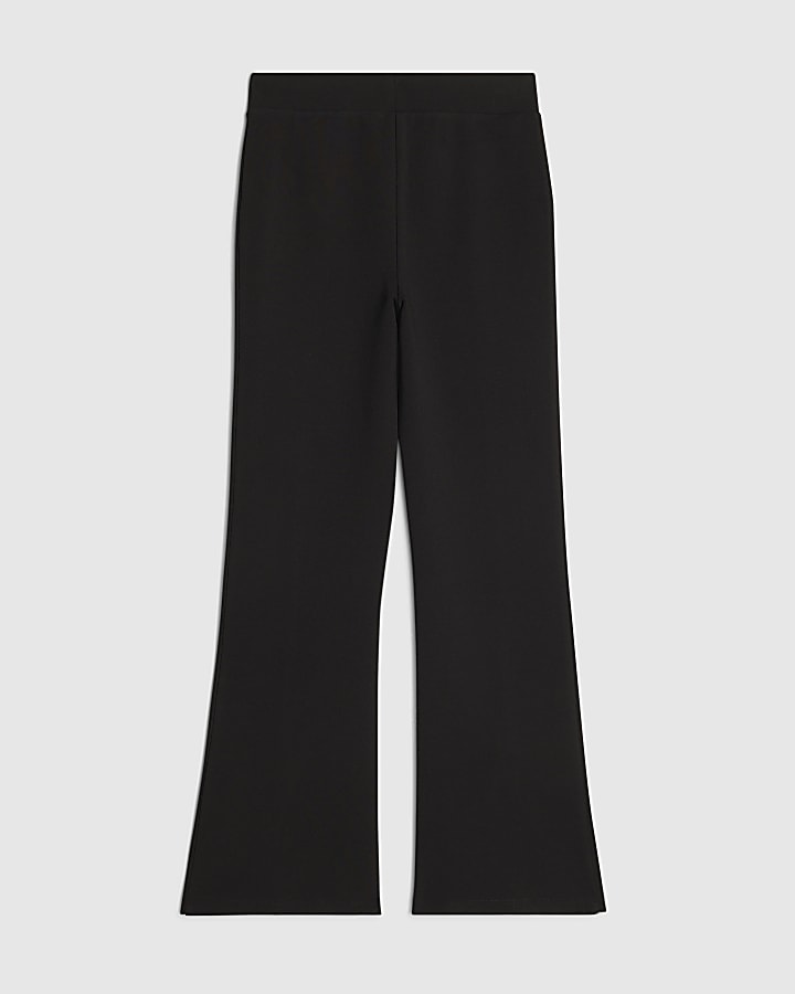 Girls Black Kickflare Leggings