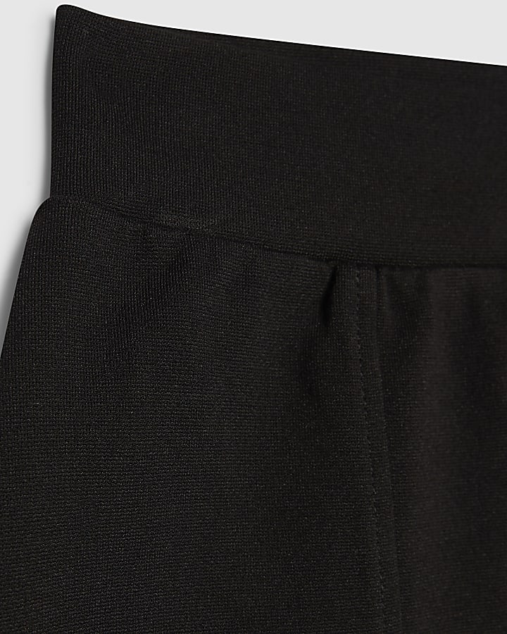 Girls Black Wide Leg Trousers