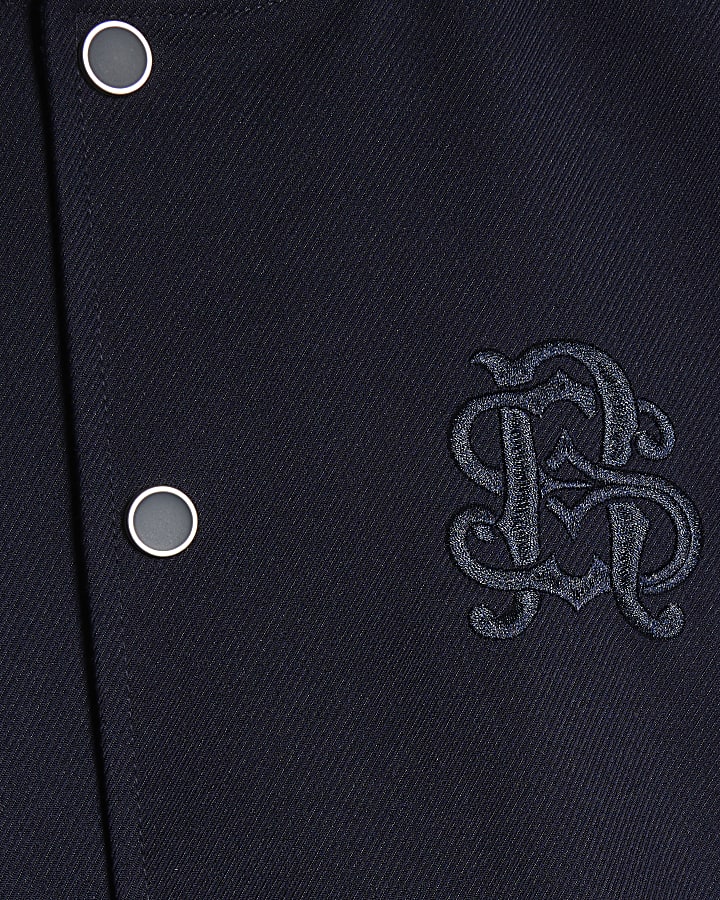 Boys Navy Twill Bomber Jacket