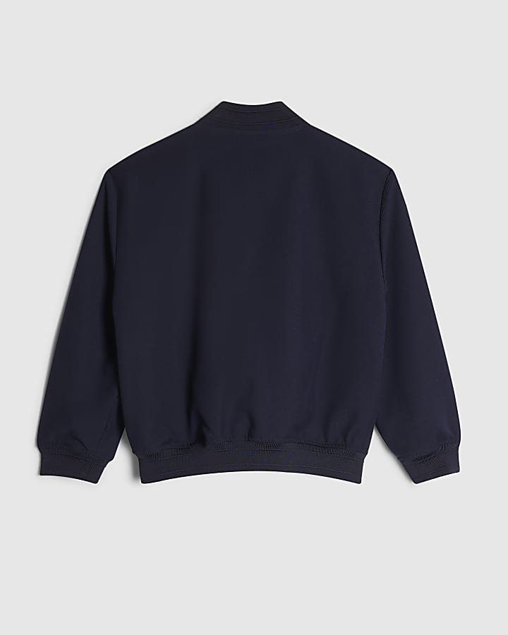 Boys Navy Twill Bomber Jacket