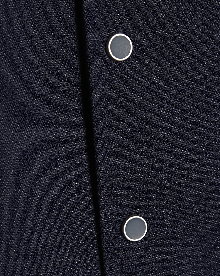 Mini Boys Navy Twill Bomber Jacket