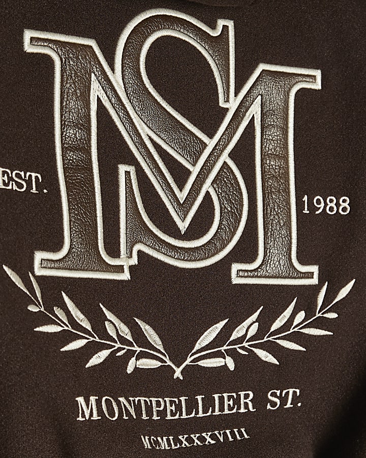 Boys Brown Hooded Bomber Jacket