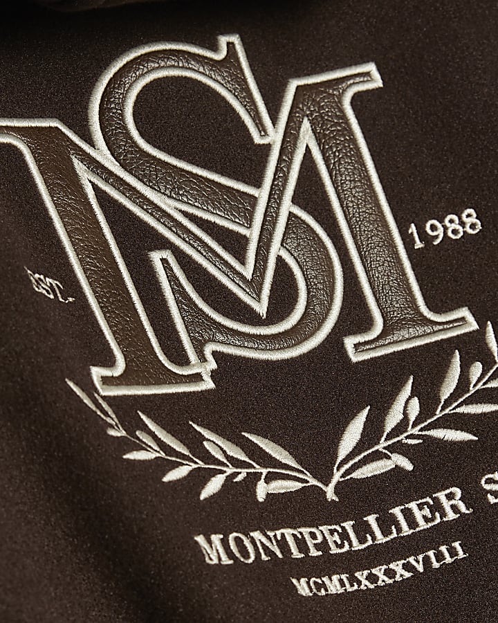 Mini Boys Brown Hooded Bomber Jacket