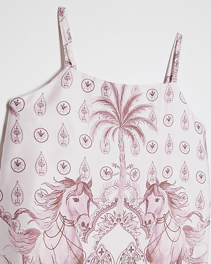 Girls Pink Horse Horse Cami Top