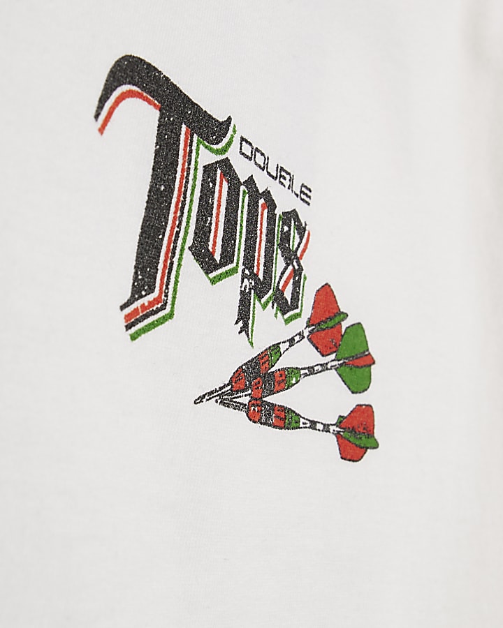 Boys White Darts T-Shirt