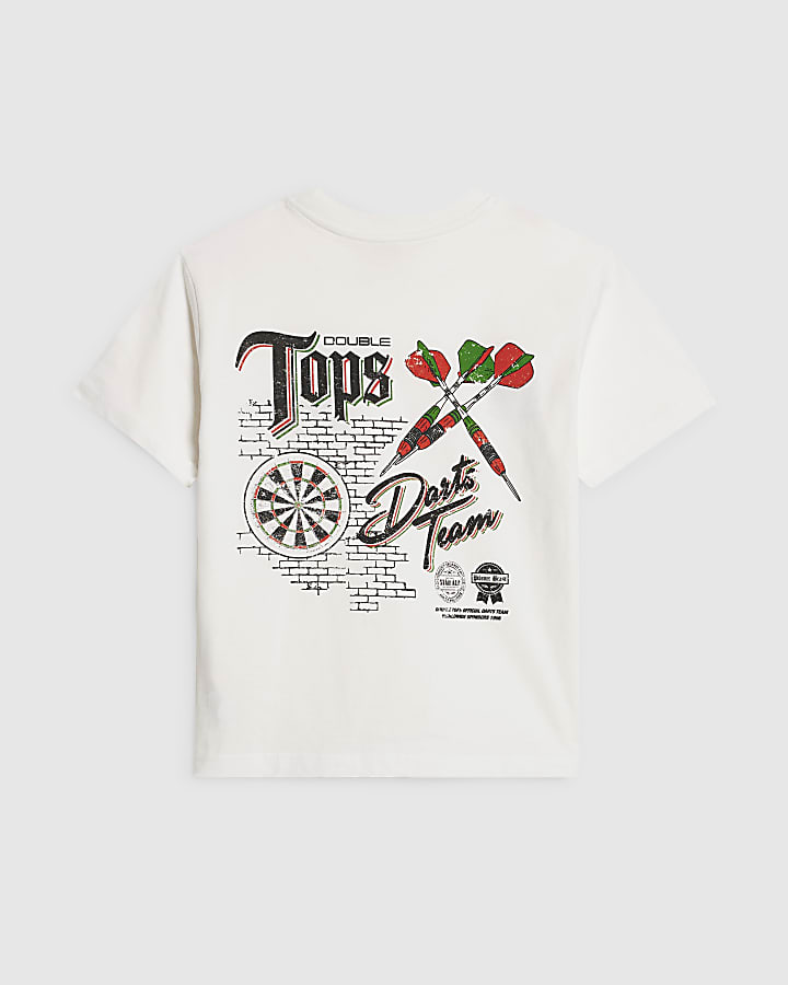 Boys White Darts T-Shirt