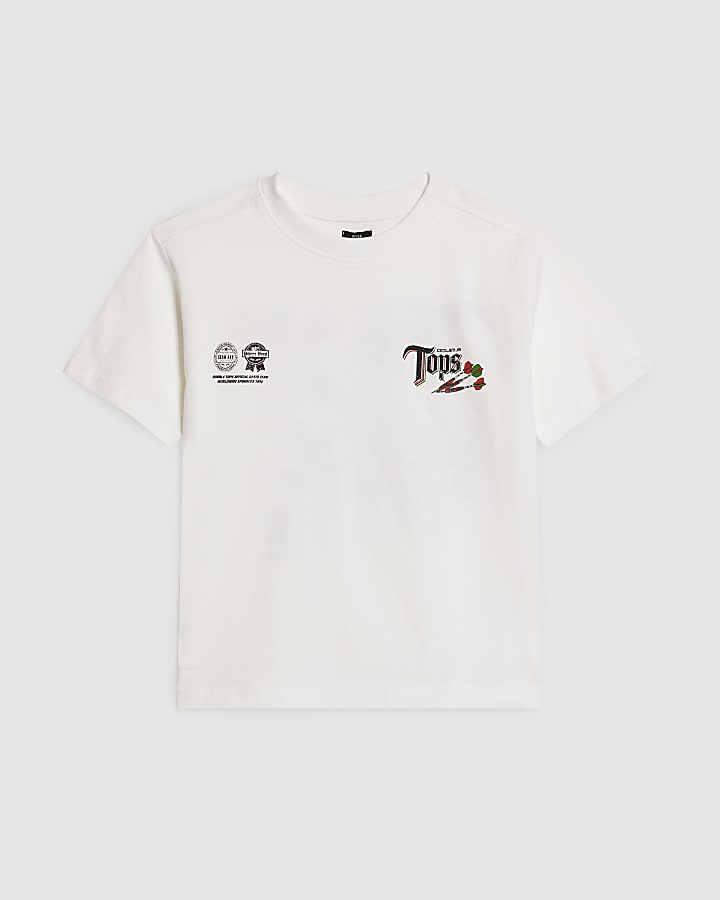 Boys White Darts T-Shirt