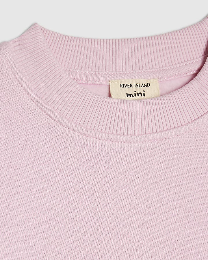 Mini Girls Pink RI Sweatshirt Set