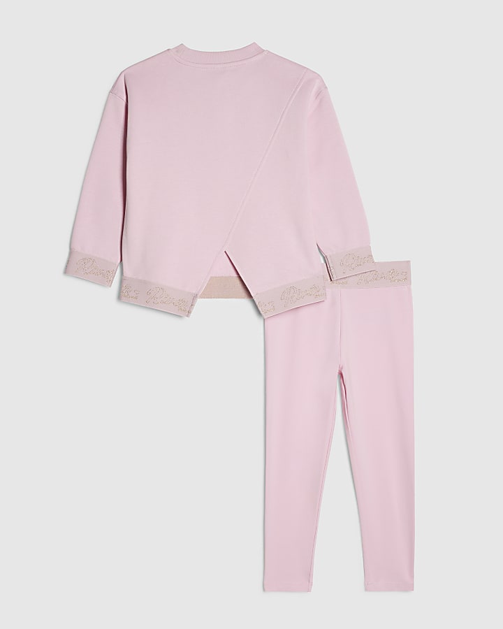 Mini Girls Pink RI Sweatshirt Set