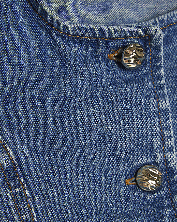 Mini Girls Blue Hybrid Denim Dress