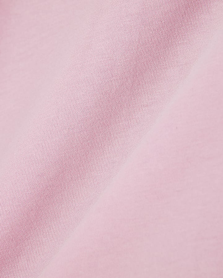 Girls Pink Applique Bow T-Shirt