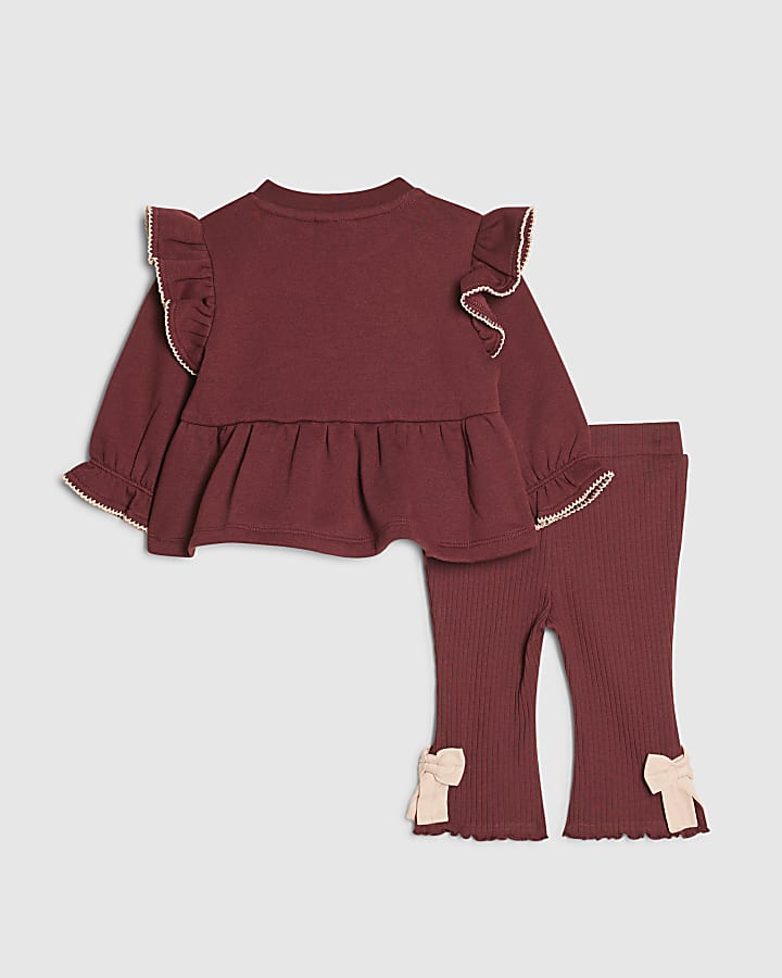 Baby Girls Red Little Princess Sweatshirt Set