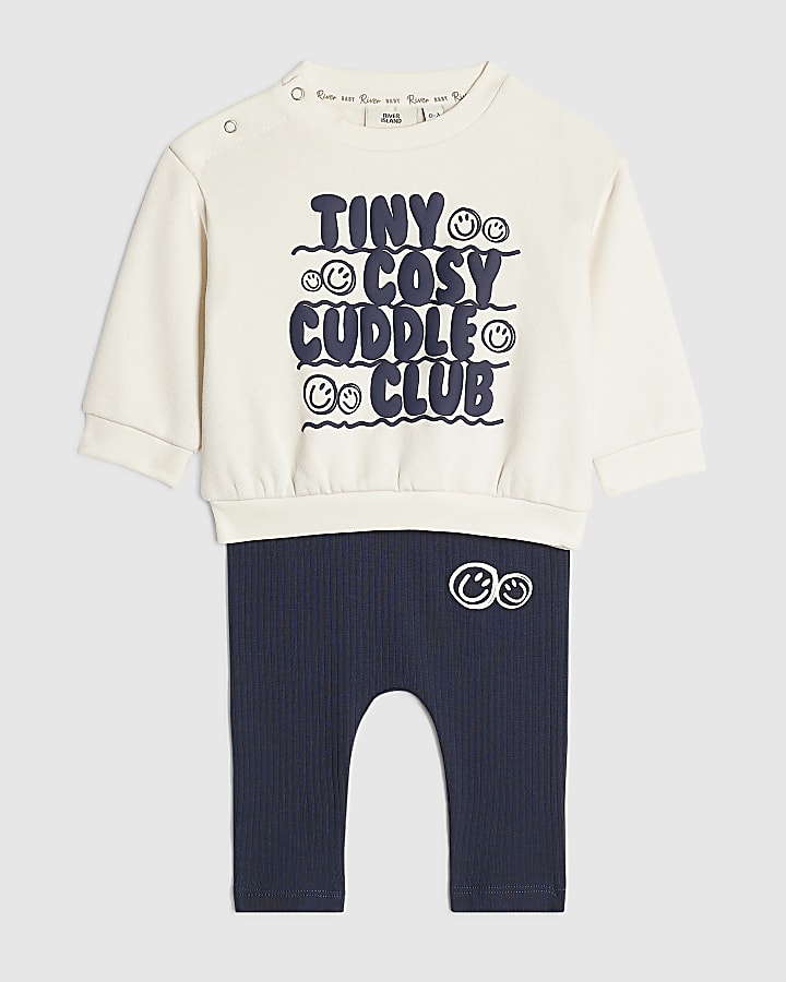 Baby Boys Navy Cuddle Club Sweatshirt Set