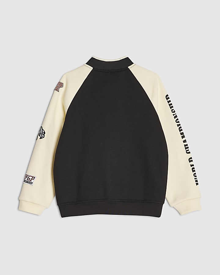 Boys Black Penrose Badge Bomber Jacket