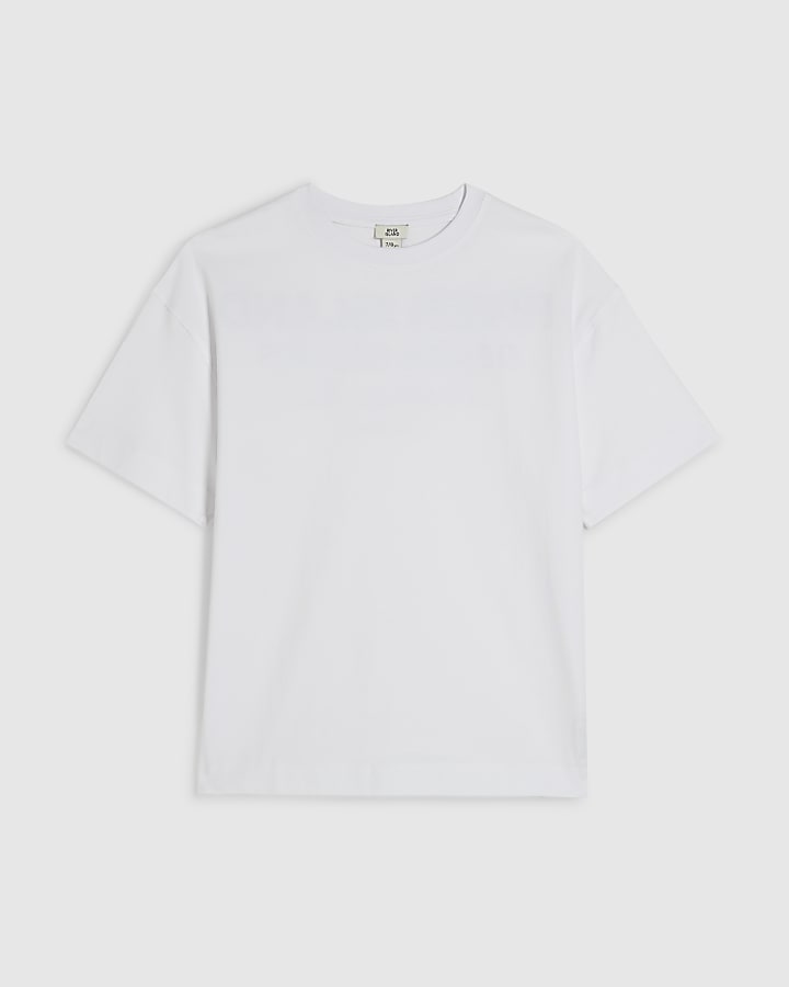 Girls White RI Metallic T-Shirt