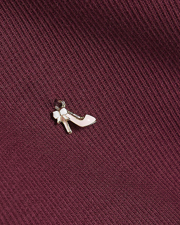 Girls Red Handbag Charms T-Shirt