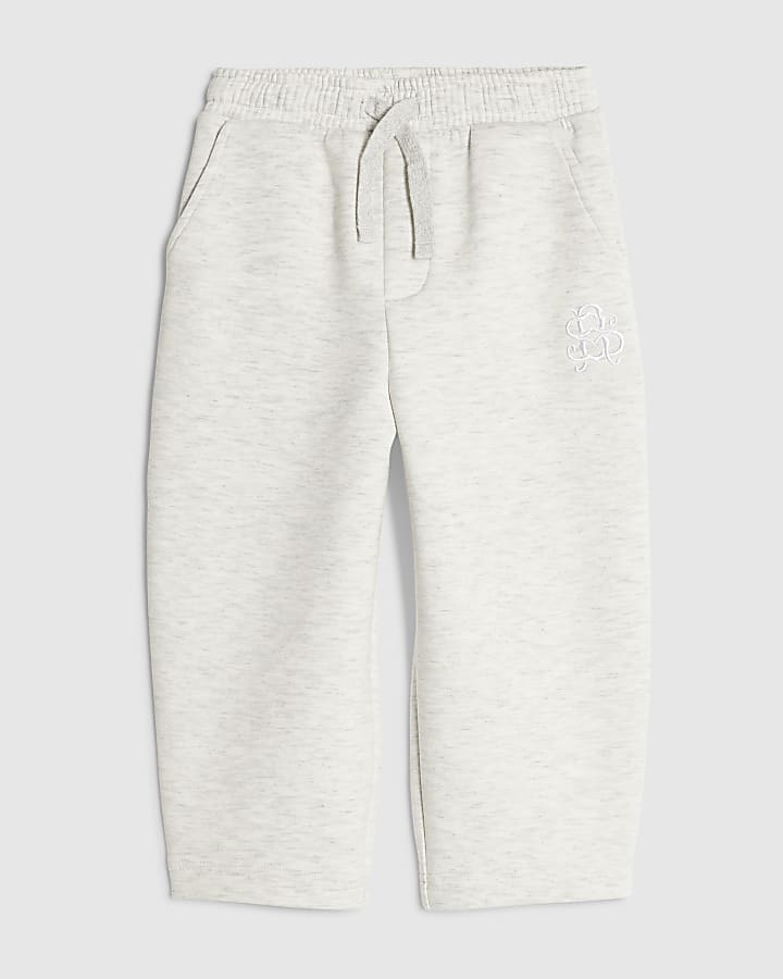 Mini Boys Grey Barrel Leg Joggers