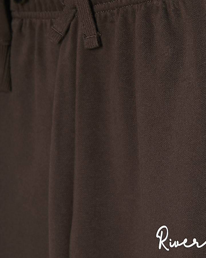 Mini Boys Brown River Wide Leg Joggers Set