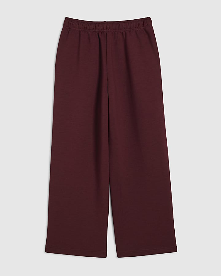 Boys Red RI Wide Leg Joggers