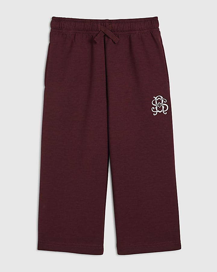 Mini Boys Red RI Wide Leg Joggers