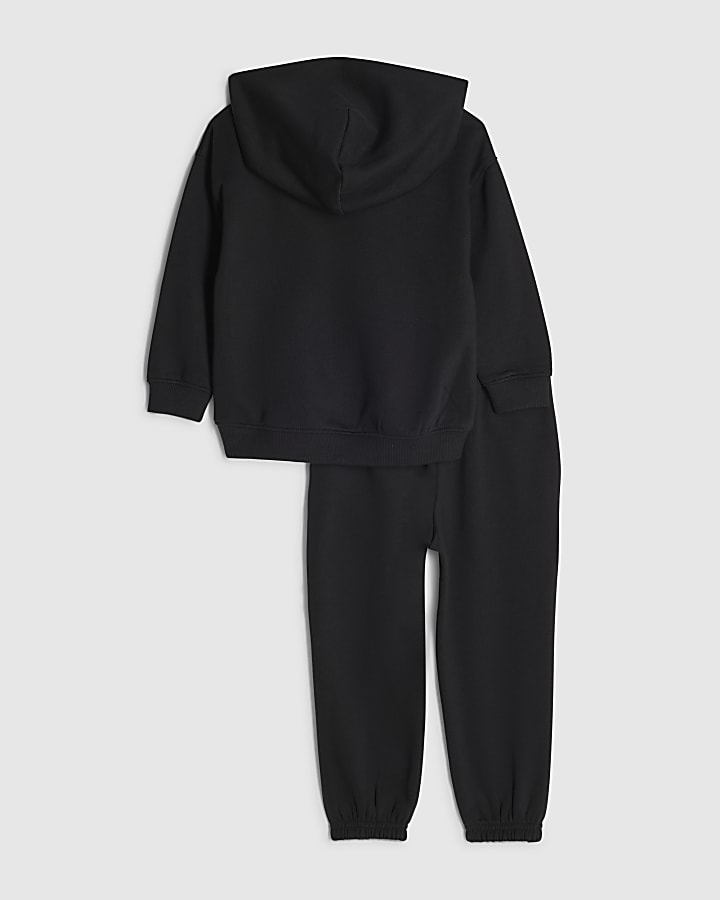 Mini Boys Black RR Hoodie And Joggers Set