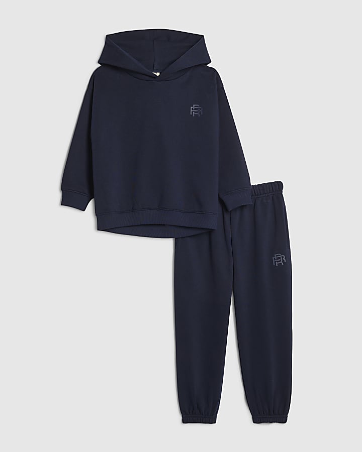 Mini Boys Navy RR Hoodie And Joggers Set